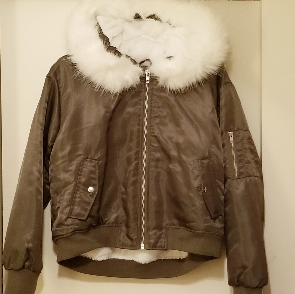 Olive Green Bomber Jacket